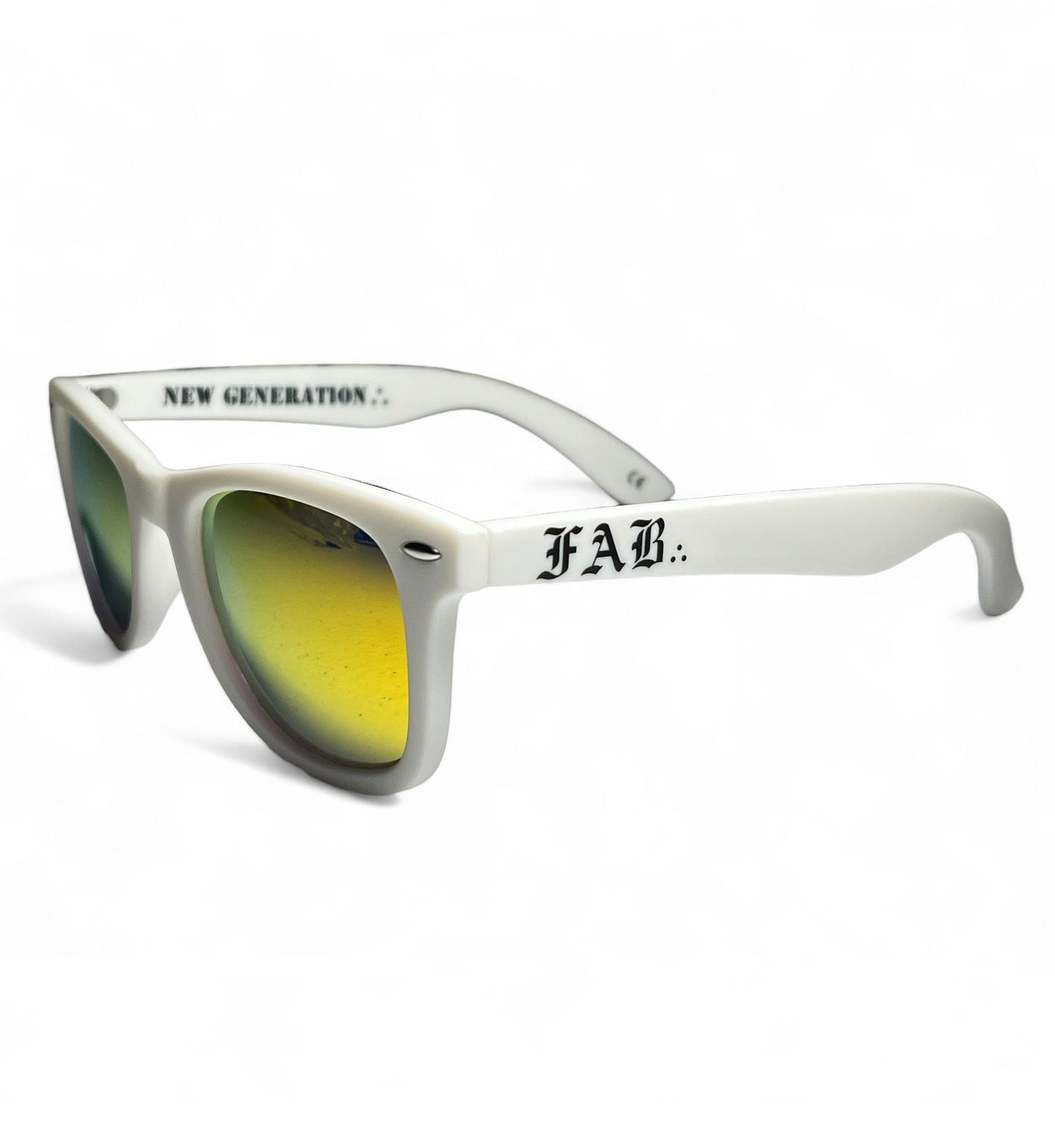 WHITE FAB WAYFARERS - FAB PRODUCTIONS