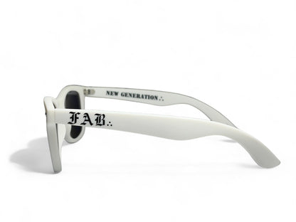 WHITE FAB WAYFARERS - FAB PRODUCTIONS